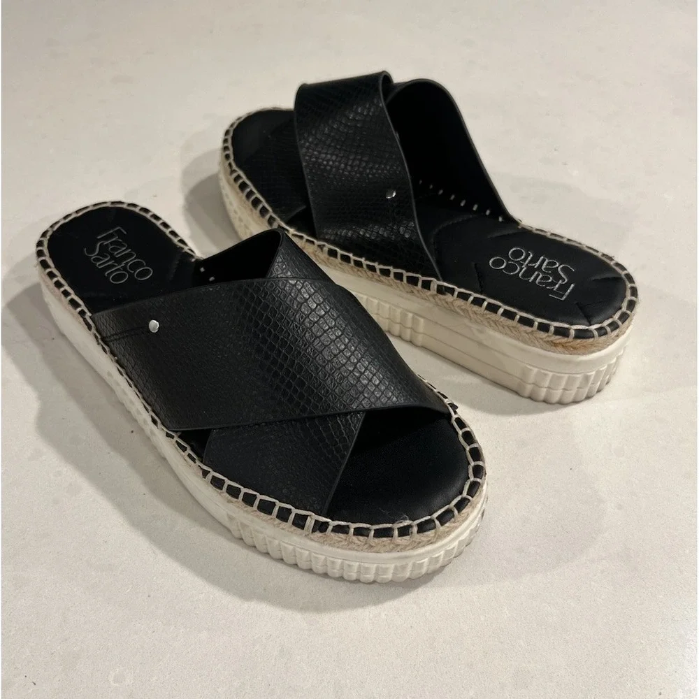 Franco Sarto Barb Womens Sandal Black Size 7 M